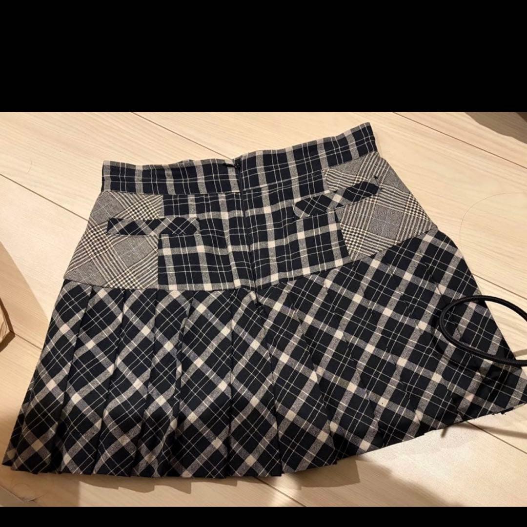 coco check pleats skirt Mサイズ