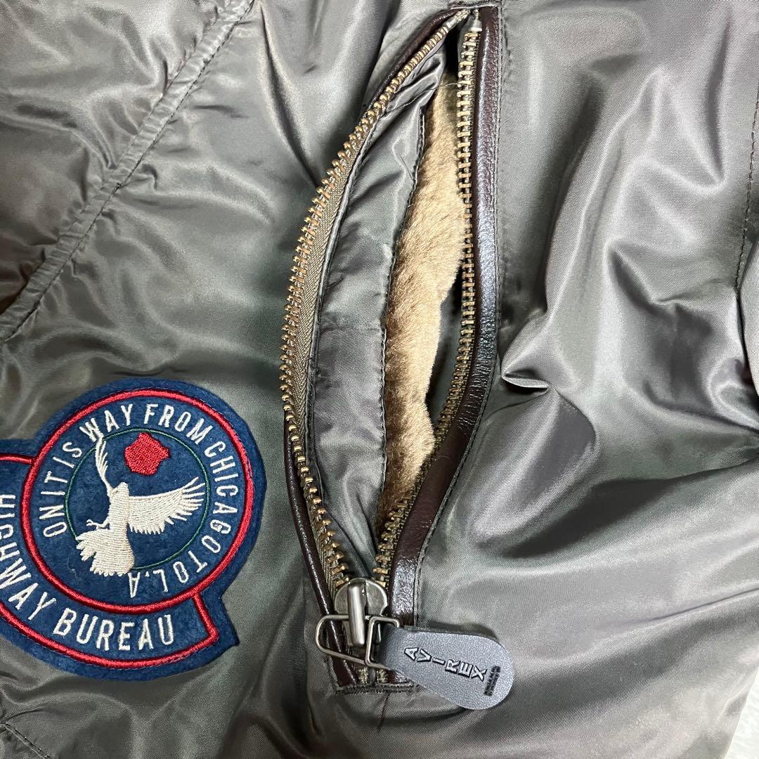 【お達様】2XL未使用級✨AVIREX完売✨N-3BフライトJK ラクーンファー