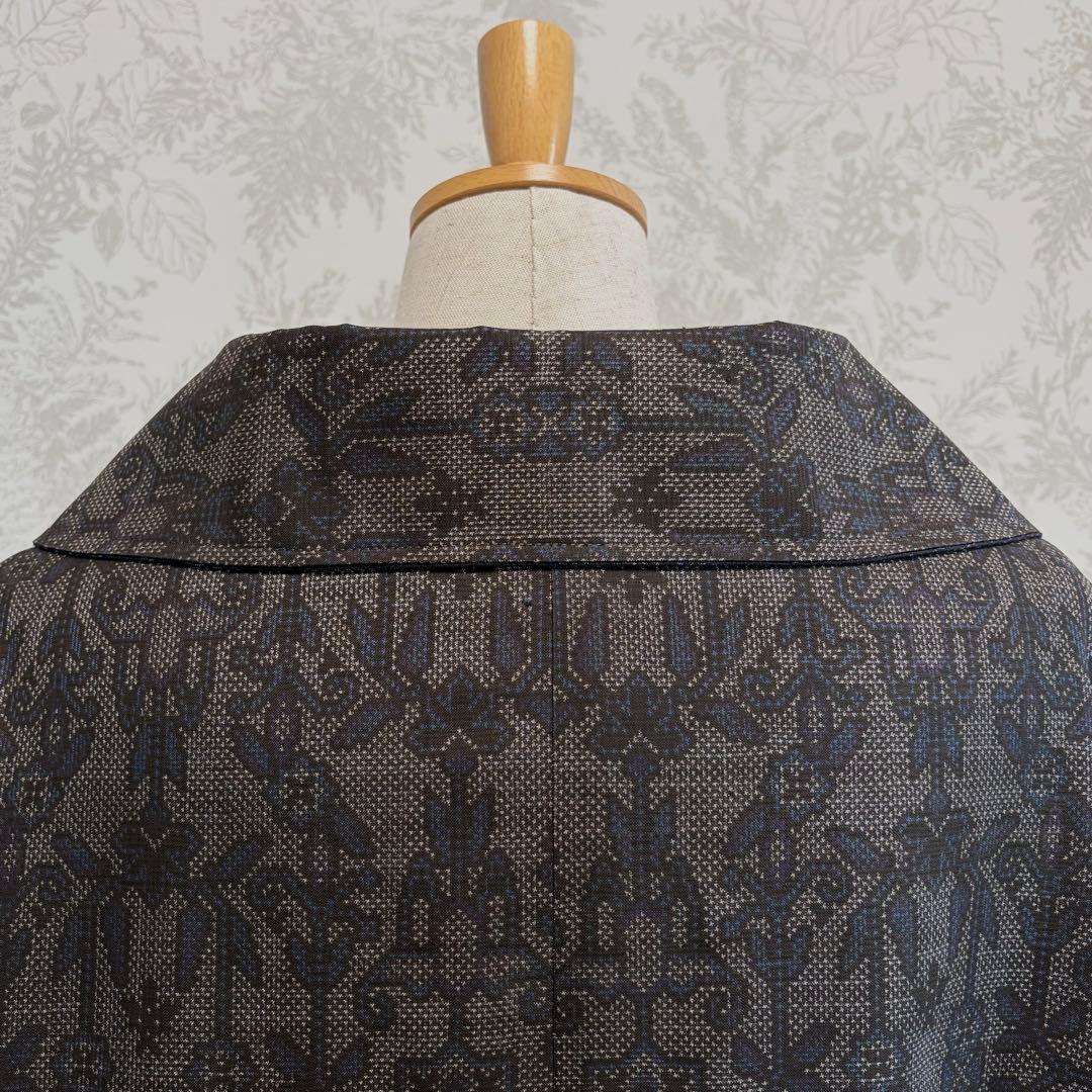 着物リメイク大島紬と結城紬のリバーシブルコート