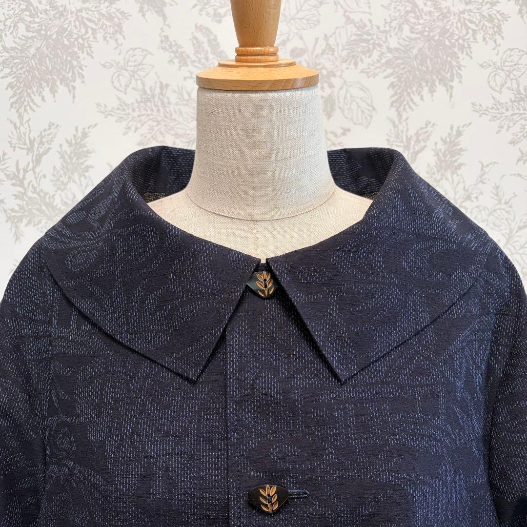 着物リメイク大島紬と結城紬のリバーシブルコート