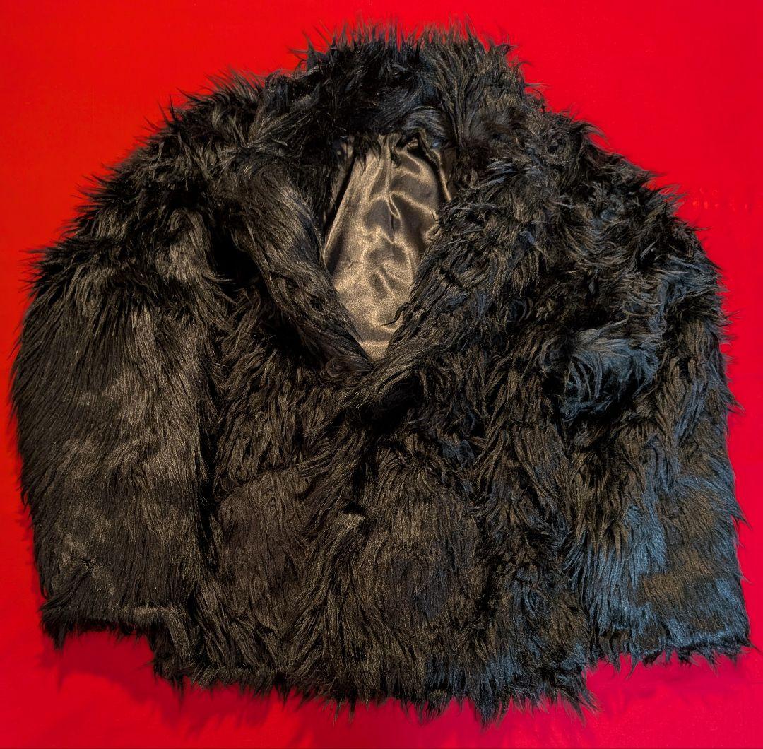 最終値下げ‼ UK ヴィンテージ 高デザイン黒 オオカミファー モッズ 300