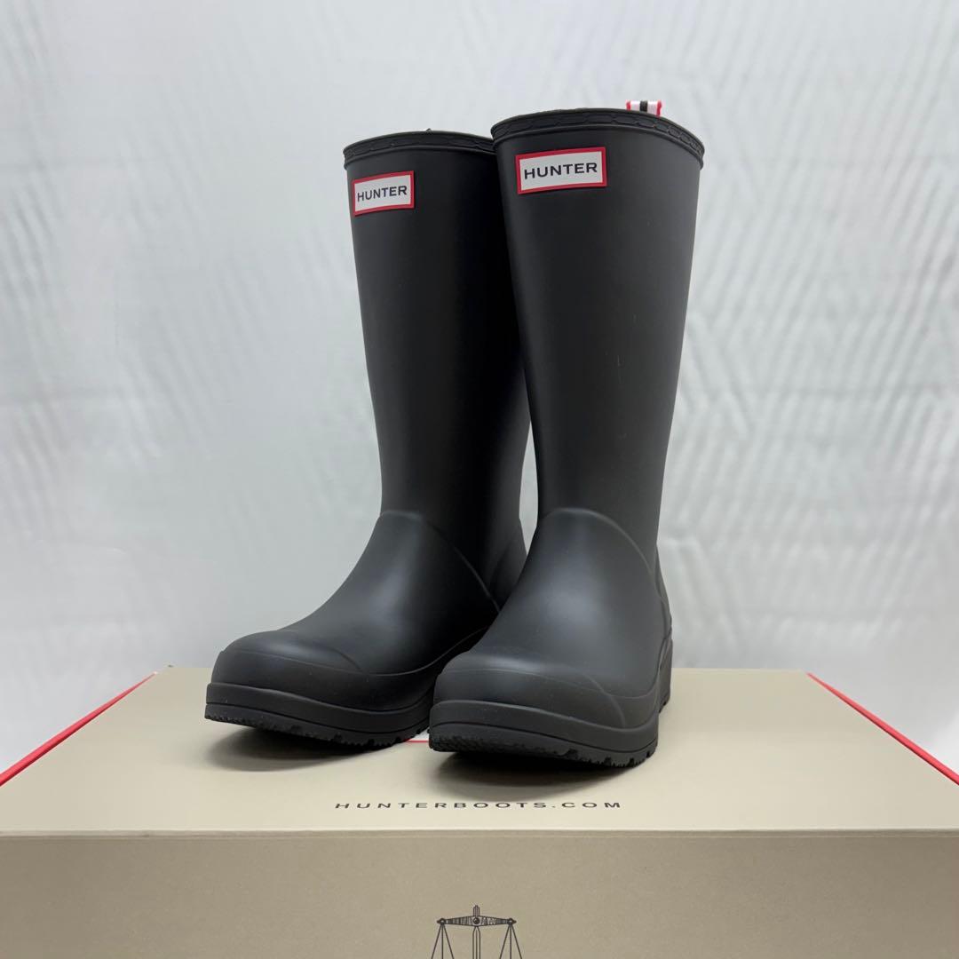②未使用 ハンター プレイブーツ トール レインブーツ ブラック　黒 23cm
