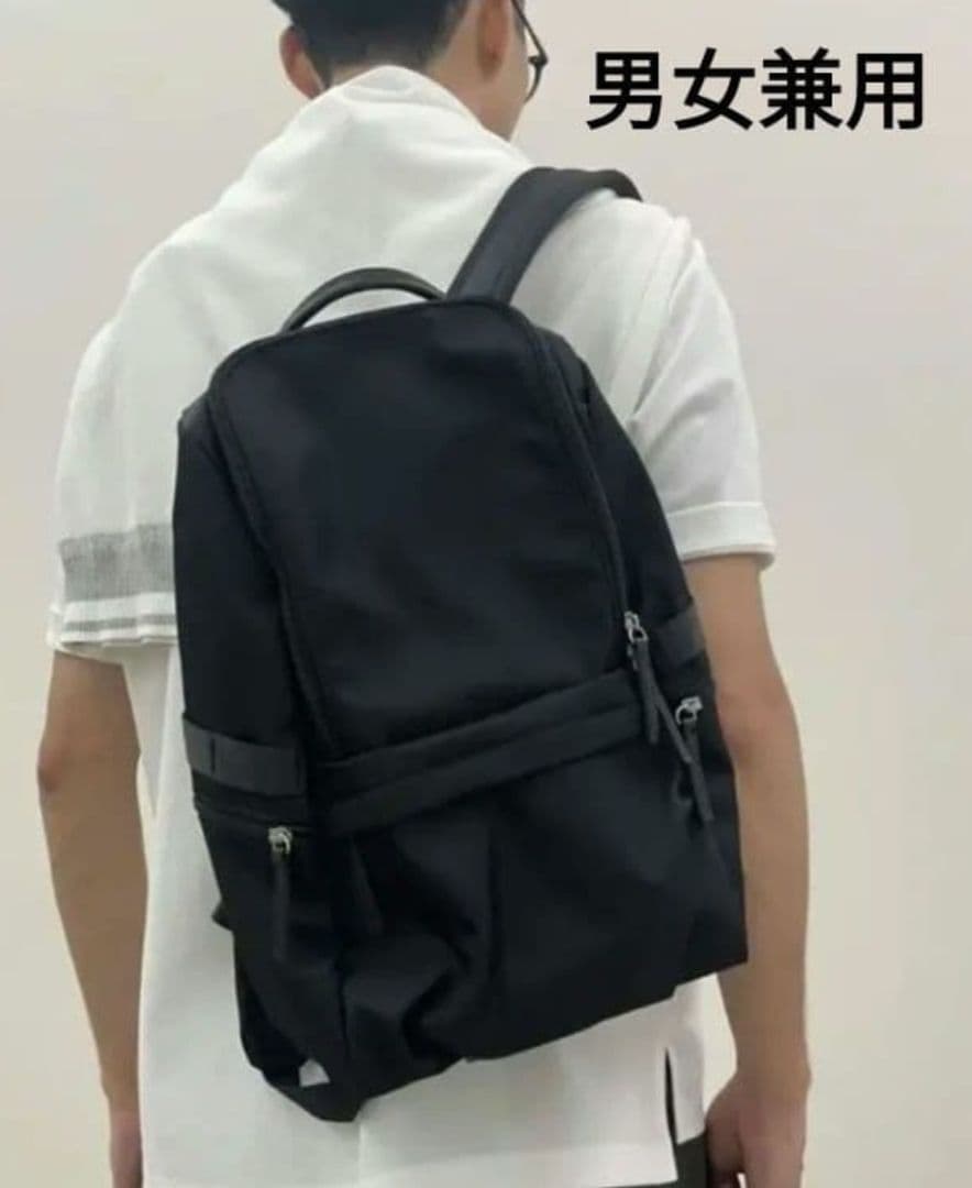 新品　ICB アイシービー ８ポケットナイロンリュック　チャコールグレー系