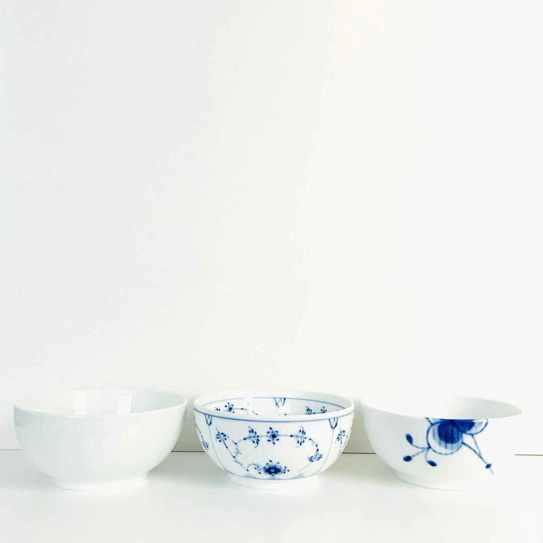 新品 ロイヤルコペンハーゲン ヒストリーミックス ボウルセットブルーフルーテッド
