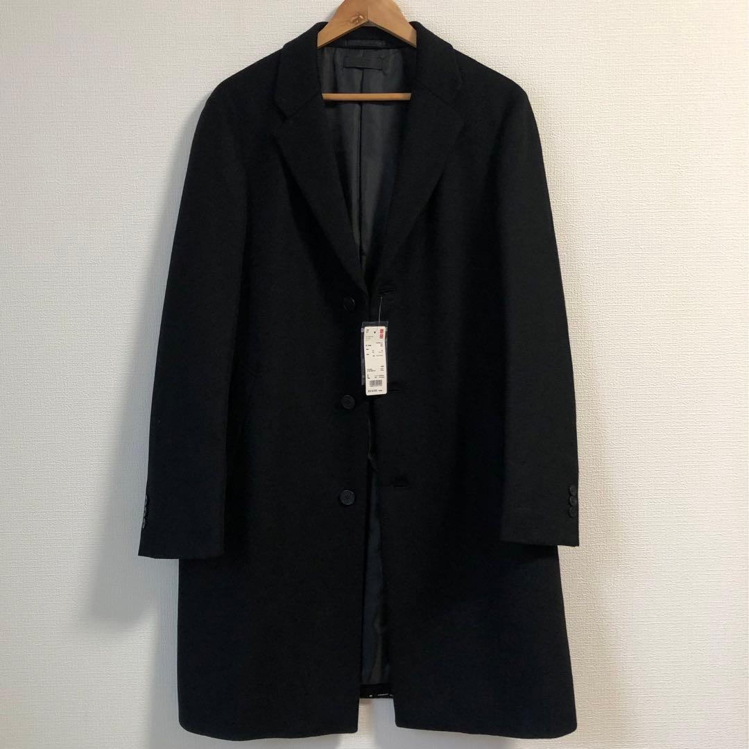 未使用タグ付き★ユニクロ メンズ ウールカシミヤチェスターコート UNIQLO