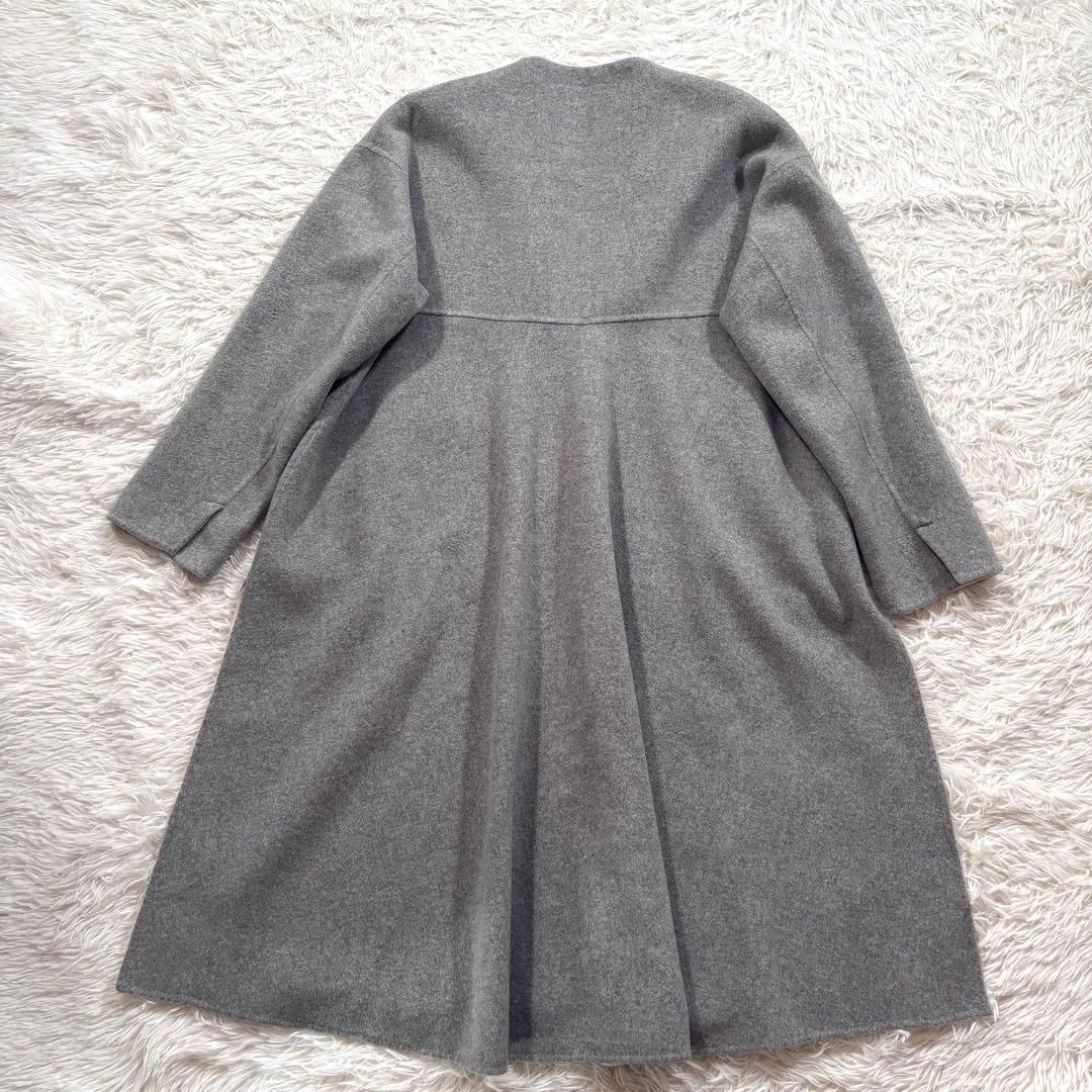 美品✨ エンフォルド ウール ソフトリバー スリット ノーカラー　バイカラー