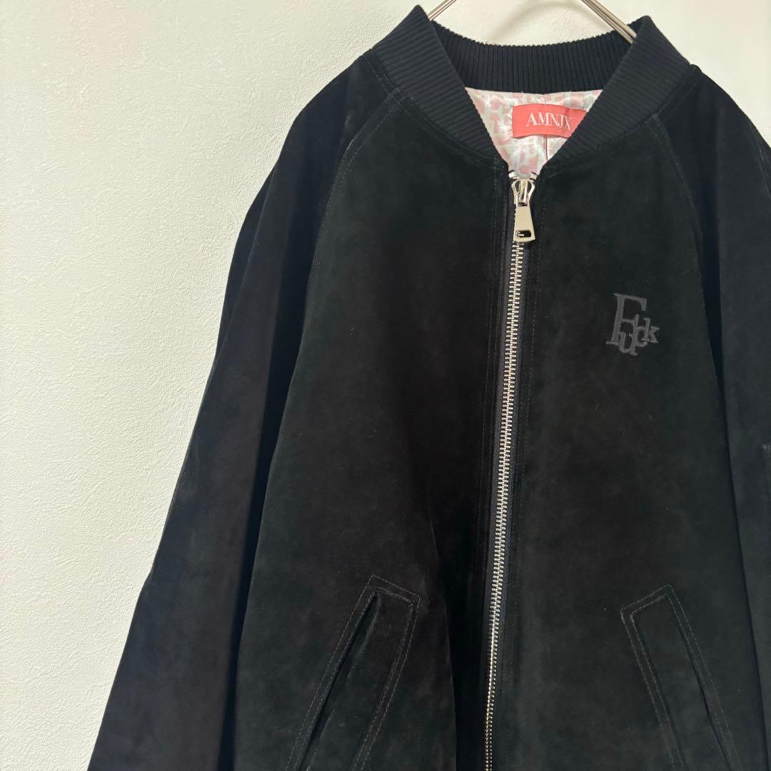 平本蓮着用✨amnjx RIZIN レザージャケット 牛革 MA-1 L 黒 - メルカリ