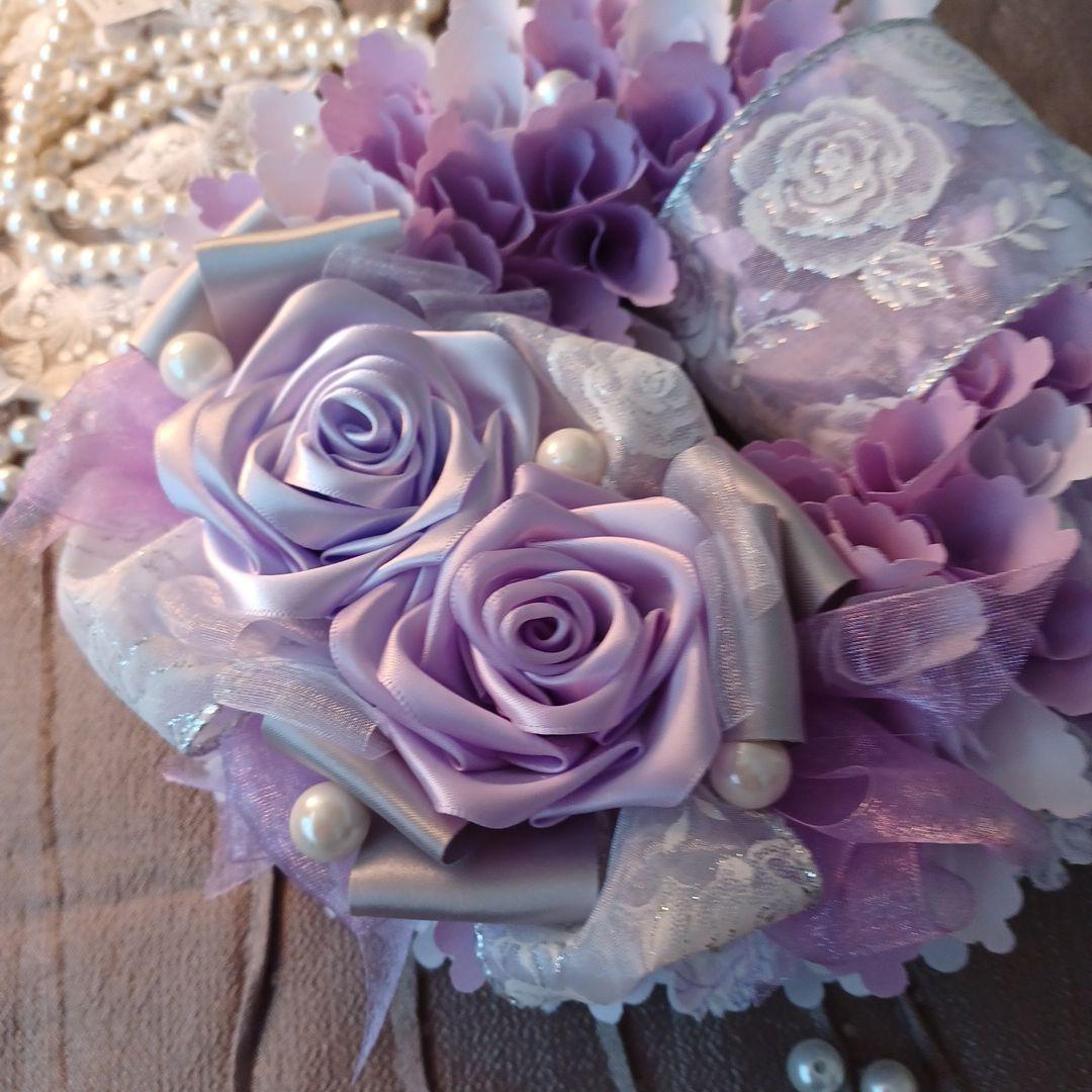 ＊こりどらす＊布リース　刺繍リボン　紫陽花リース