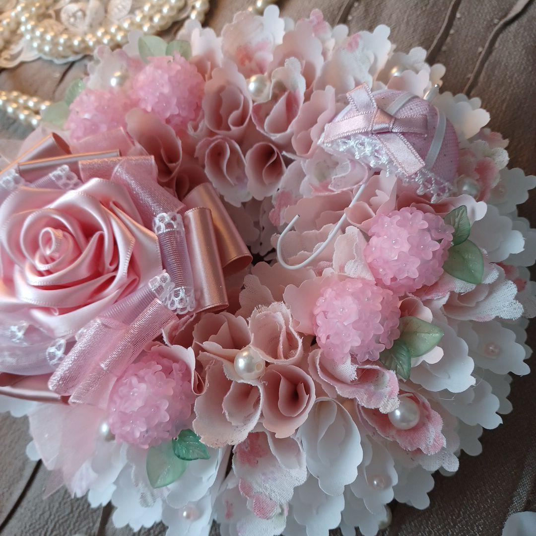 ＊こりどらす＊布リース　刺繍リボン　紫陽花リース