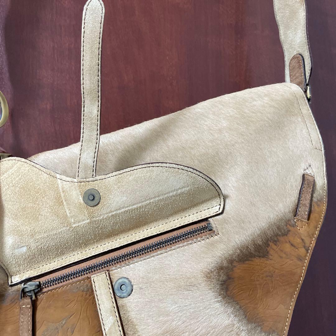 あ　美品　希少クリスチャンディオール　Dior サドル　ハラコ