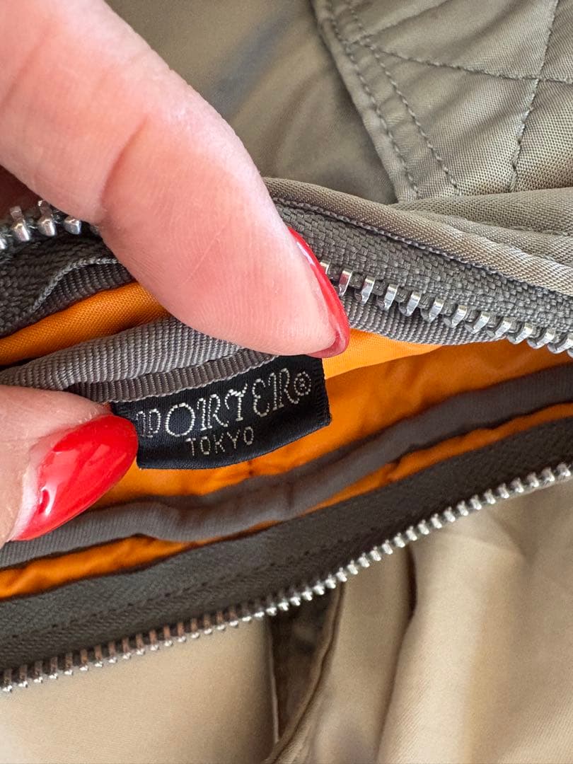 PORTERポーター　タンカー　ショルダーバッグ カーキグレー茶