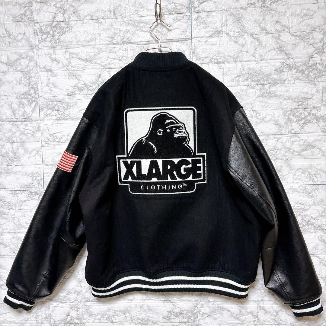⭐美品⭐XLARGE スタジャン VARSITY JACKET XL 黒