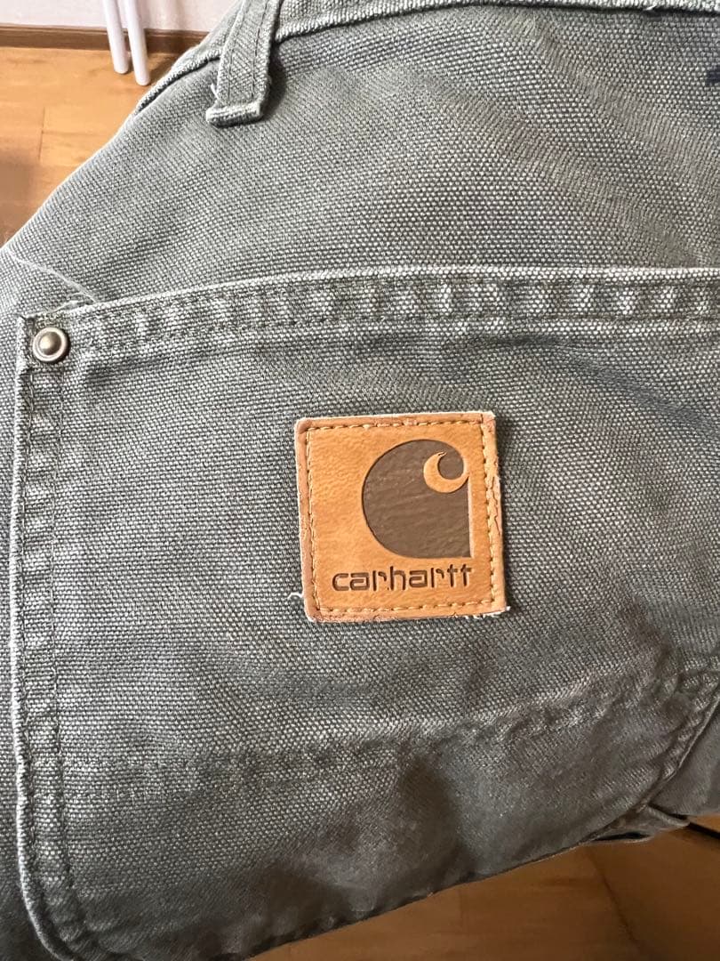 Carhartt モスグリーン　カーハート ダブルニー made in usa