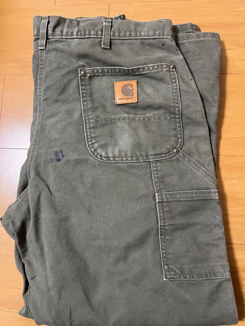 Carhartt モスグリーン　カーハート ダブルニー made in usa