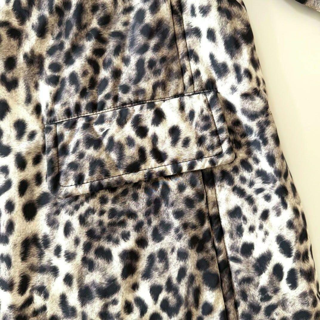 【美品】コムデギャルソン コムコム ヒョウ柄 丸襟 コート キルティング XS