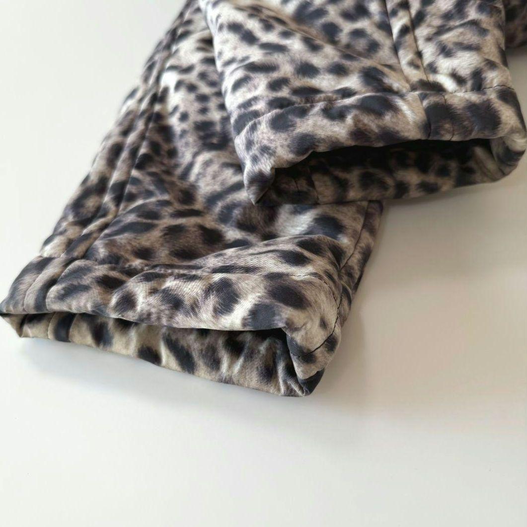 【美品】コムデギャルソン コムコム ヒョウ柄 丸襟 コート キルティング XS