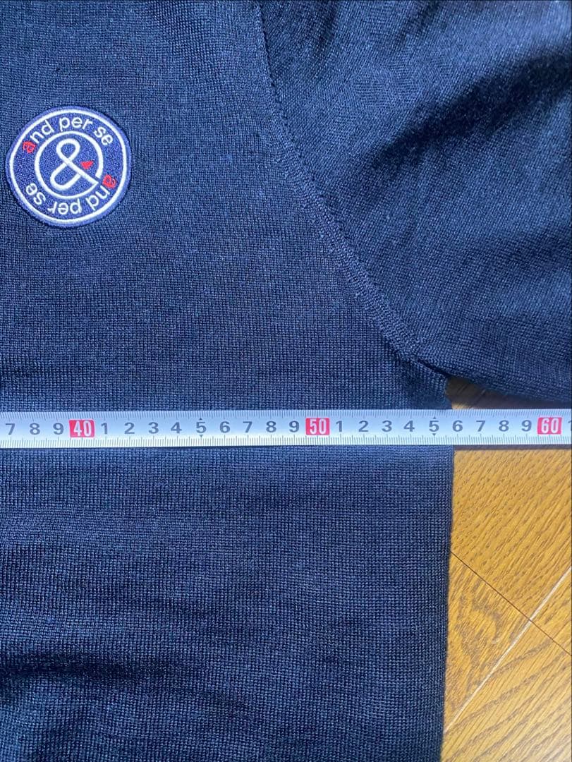 and per se アンパスィ ハーフジップ ニットジャケット ゴルフ