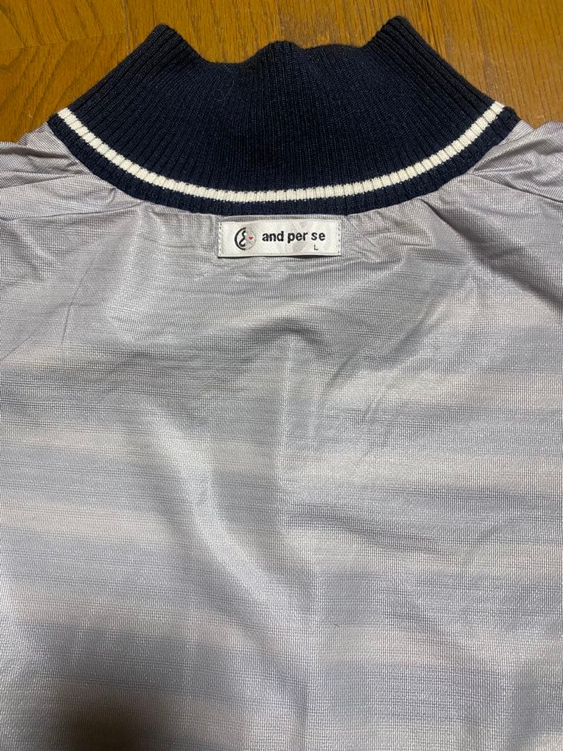 and per se アンパスィ ハーフジップ ニットジャケット ゴルフ
