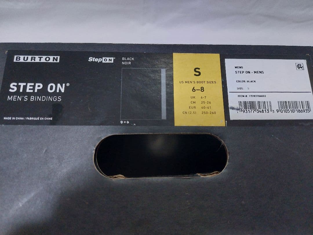 BURTON STEP ON メンズ サイズS ブラック スノーボード