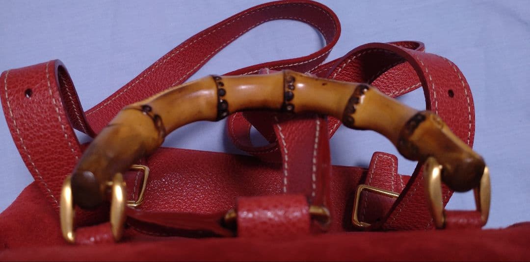 GUCCIバンブーミニリュック　スエード