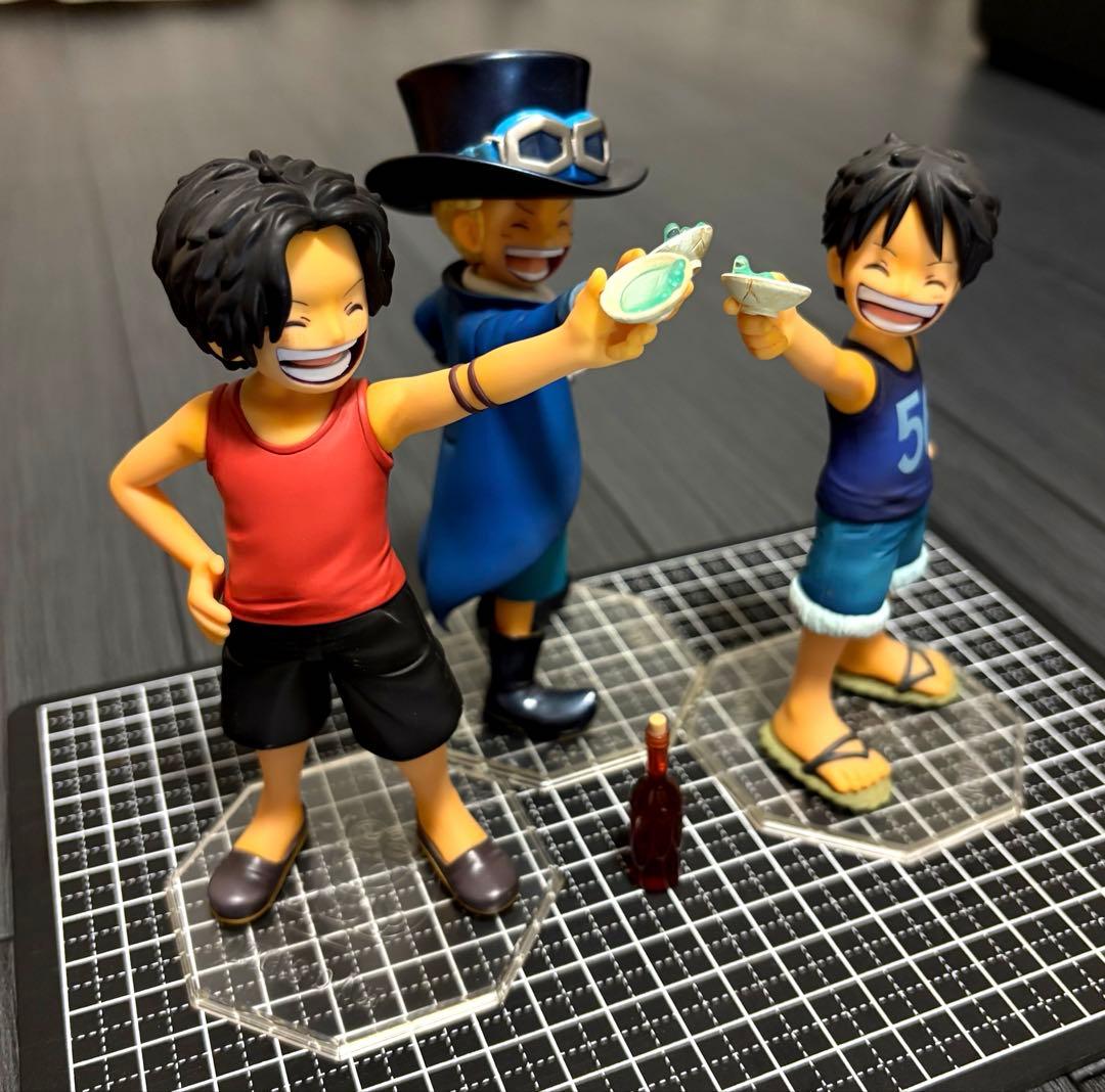 v*v様 ワンピース POP ルフィ エース サボ 三兄弟 盃 乾杯 フィギュア