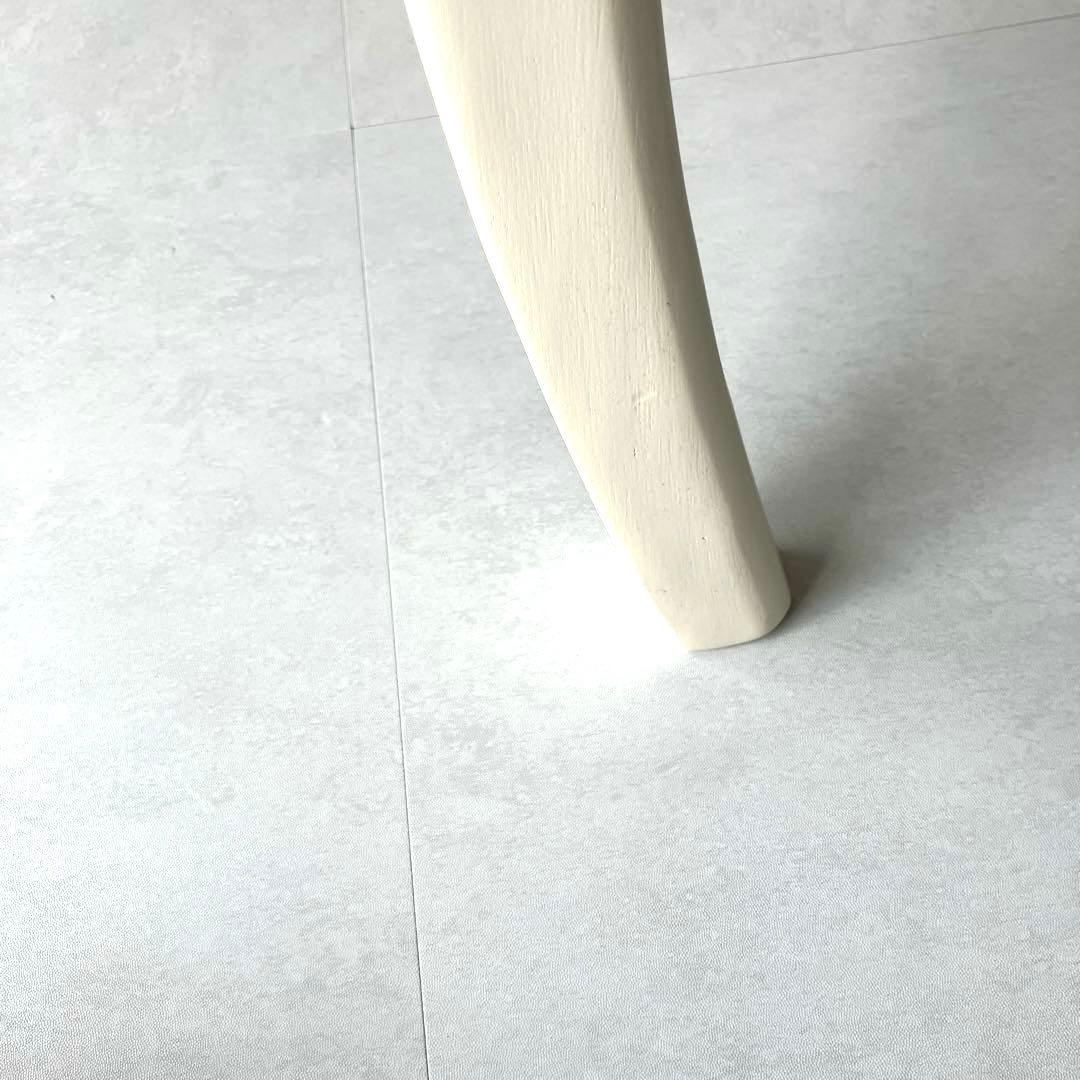 美品　Francfranc 猫脚　ダイニングテーブル75センチ　アイボリー