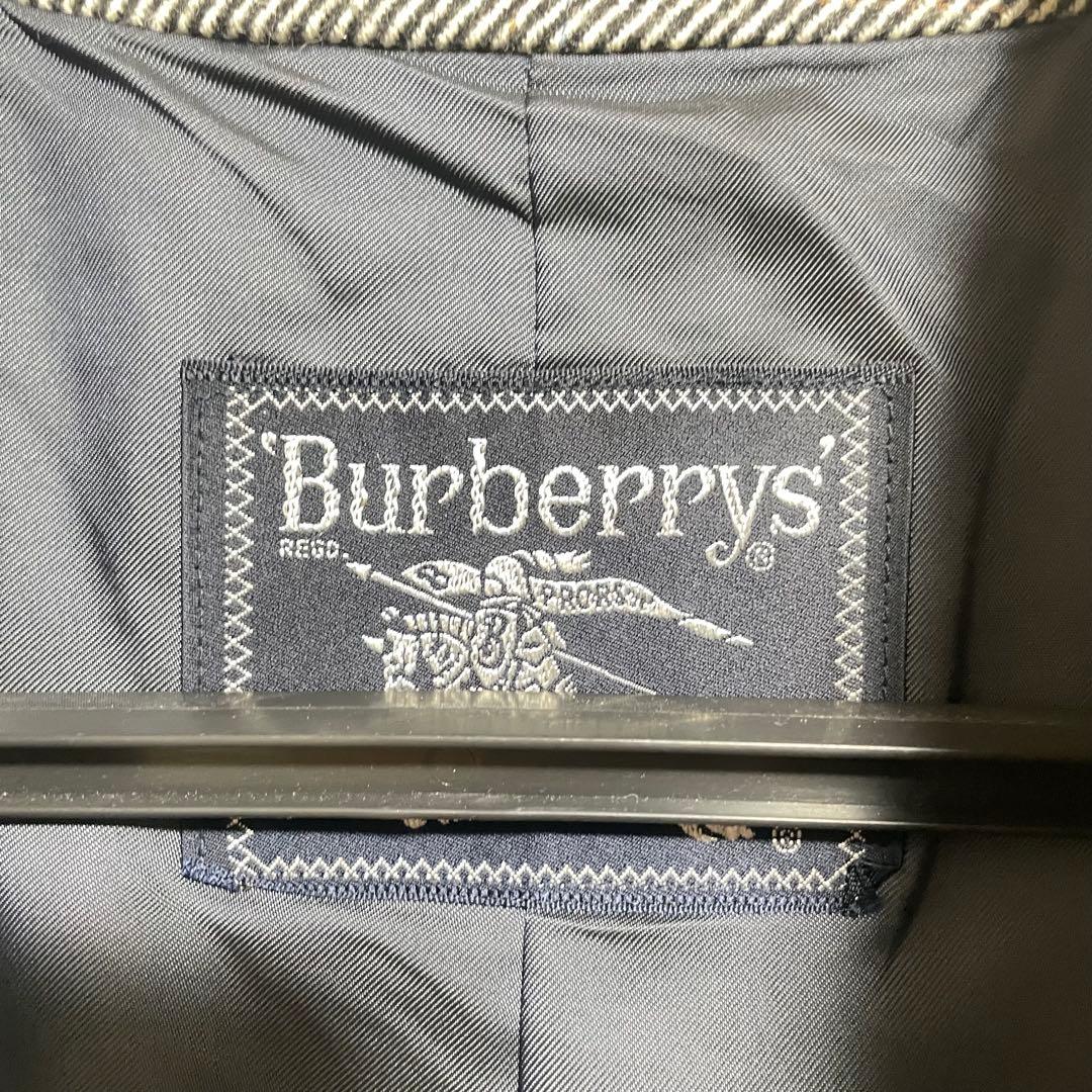 Burberry ステンカラー　コート　ヘリンボーン　グレー　カシミヤ混