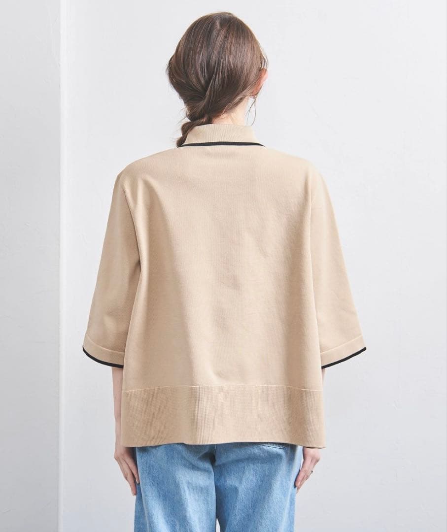 新品未使用品UNITED ARROWSミニマル フリルポロニット