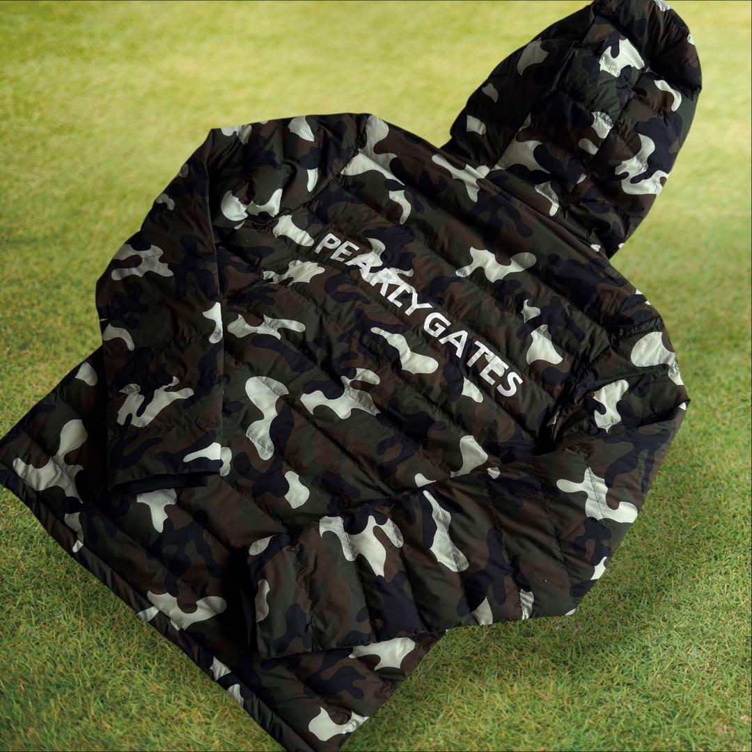 パーリーゲイツ　ジャケット　迷彩　ダウン　4 M〜L相当　スニード　ブルゾン