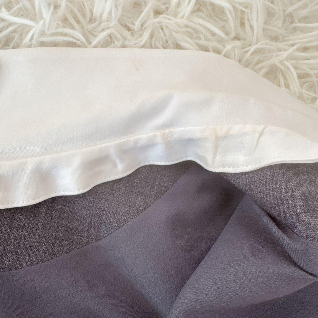 美品✨フォクシー プライベートノワール 白襟 ワンピース ドレス グレー 38