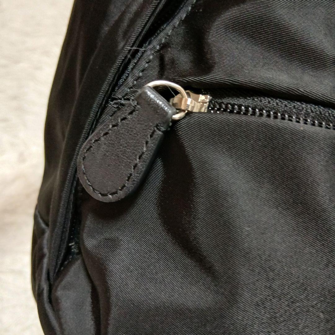 【agnes b.】bロゴ　ナイロン　バックパック　リュックサック　ブラック