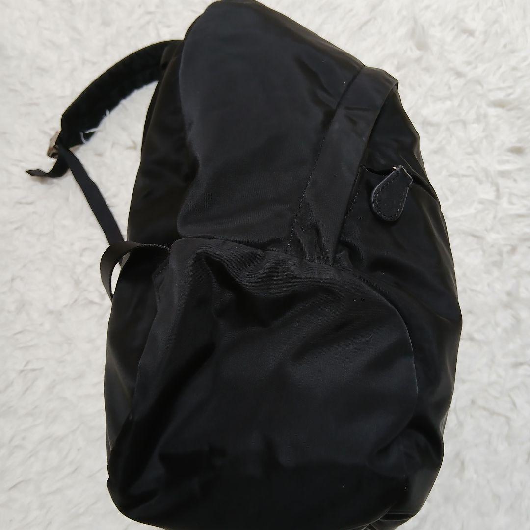 【agnes b.】bロゴ　ナイロン　バックパック　リュックサック　ブラック