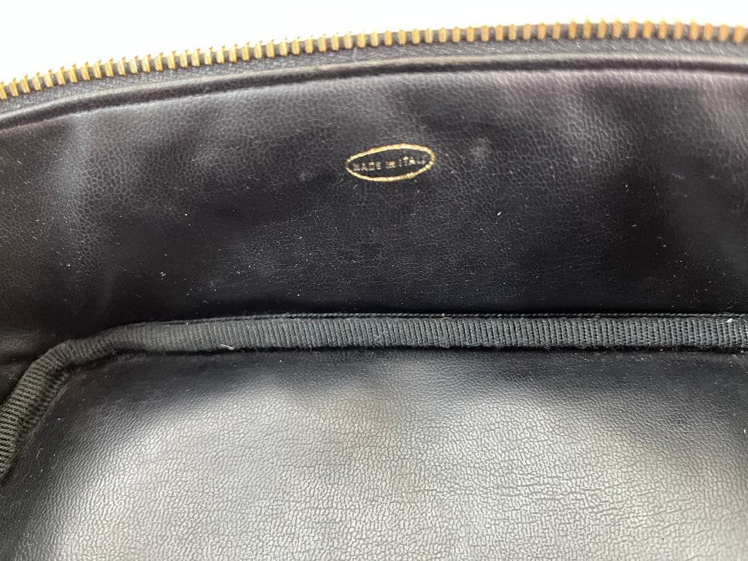 シャネル　ヴァニティ　バッグ　パテント　エナメル　化粧ポーチ ブラック　0249