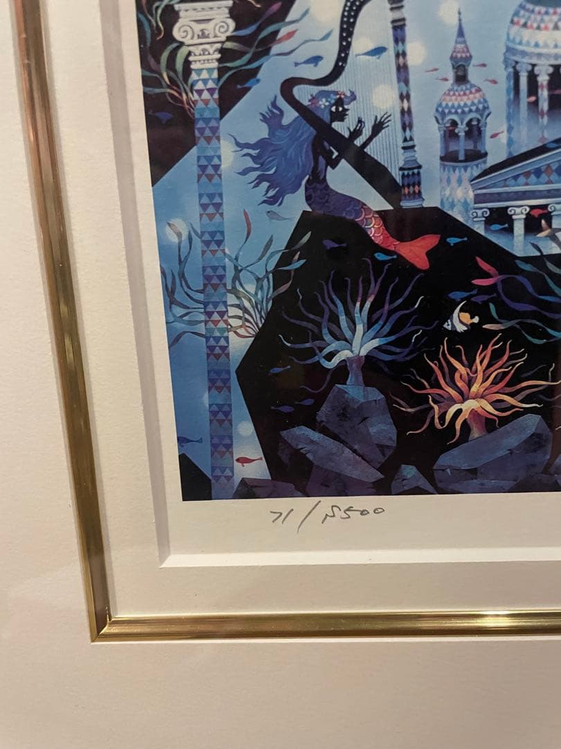 polish37藤城 清治 作 リトグラフ作品『光る海』