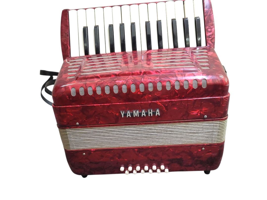 YAMAHA 8905 アコーディオン 25鍵盤 赤 レトロ 動作確認済み