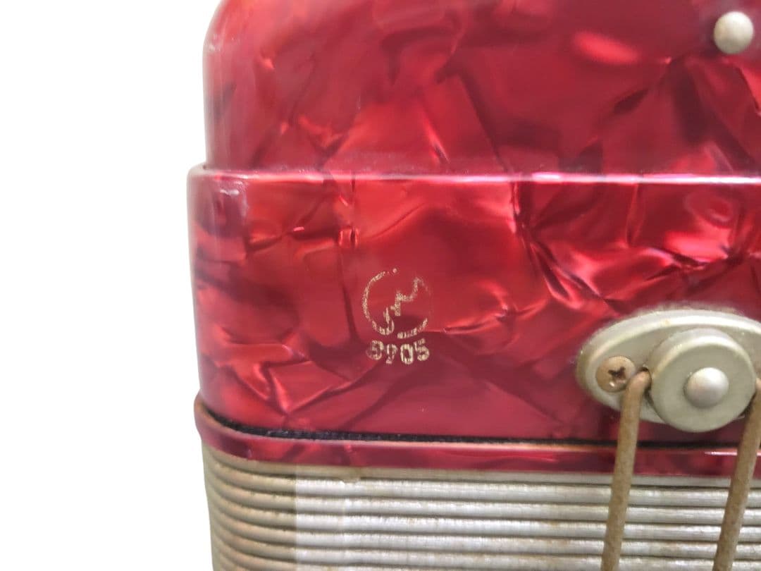 YAMAHA 8905 アコーディオン 25鍵盤 赤 レトロ 動作確認済み