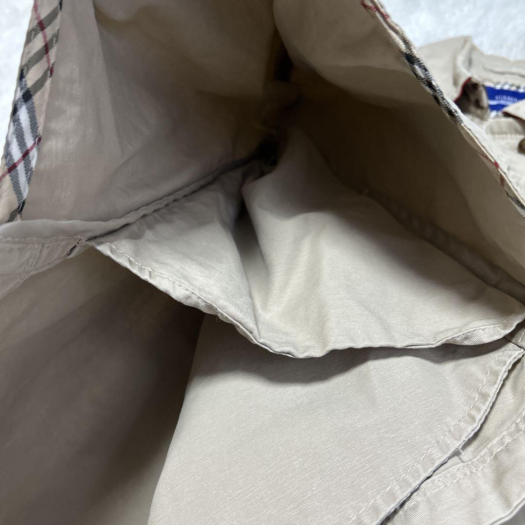 【極美品】バーバリーブルーレーベル ノバチェック　ポンチョ トレンチケープ