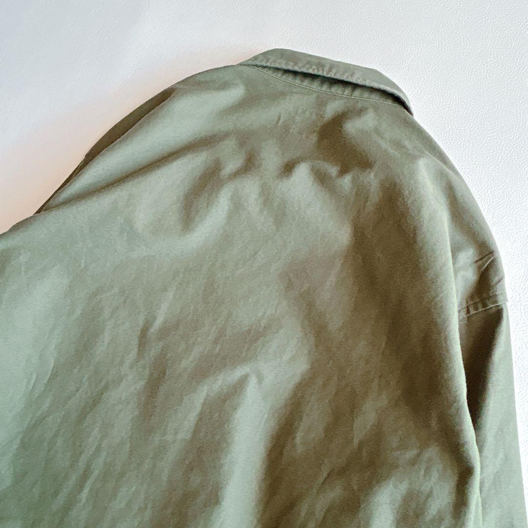 D.M.G ⿻ ワークシャツ ジャケット ミリタリー カーキ カジュアル ルーズ