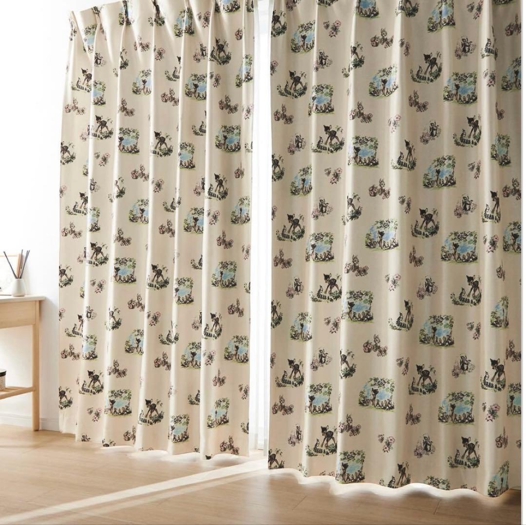 ベルメゾン　ディズニー　バンビ　遮光カーテン 約100×120 未開封 楽天市場】◇ 約100×110／約100×120 ◇【Disney】 ディズニー 一枚絵の