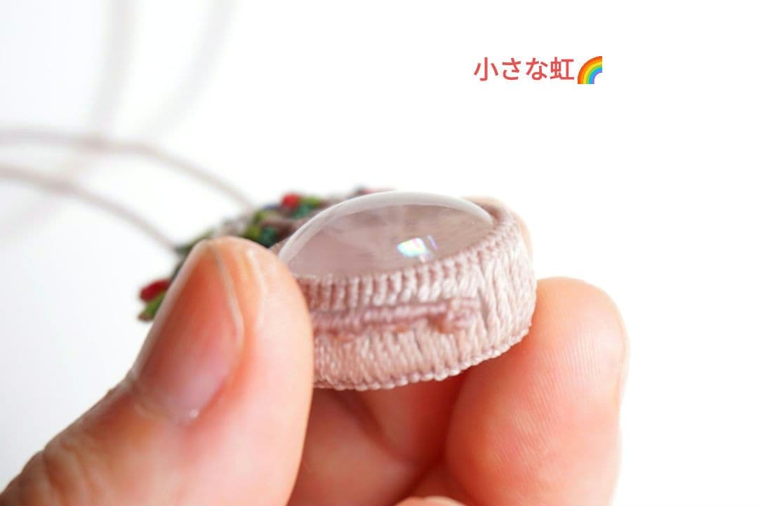 《何色にもなれるよ！》インドヒマラヤ産クリスタル　マクラメ　ネックレス