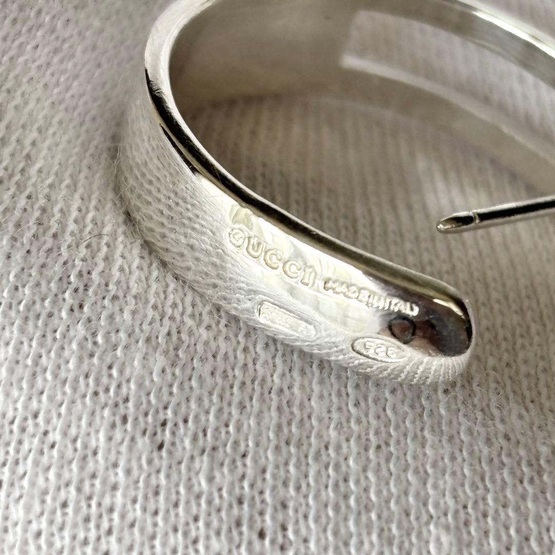 美品⭐️ GUCCI グッチ ピアス Gロゴ フープ SV925 片耳