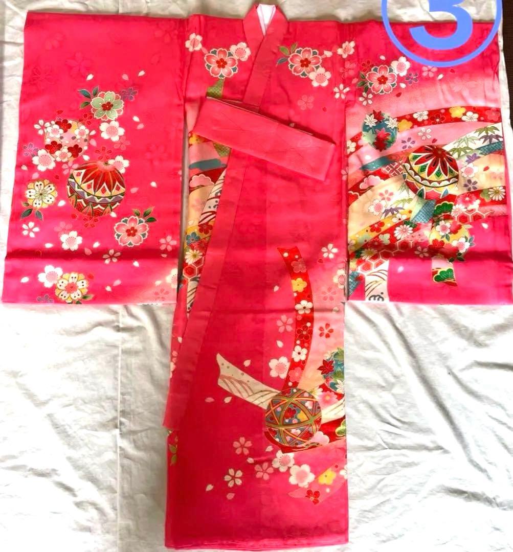 お宮参り ピンク 花柄 産着