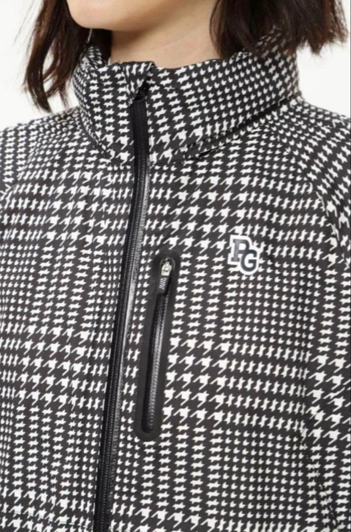 新品 パーリーゲイツ ストレッチ 千鳥柄 レインウェア 上下 セットアップ 0