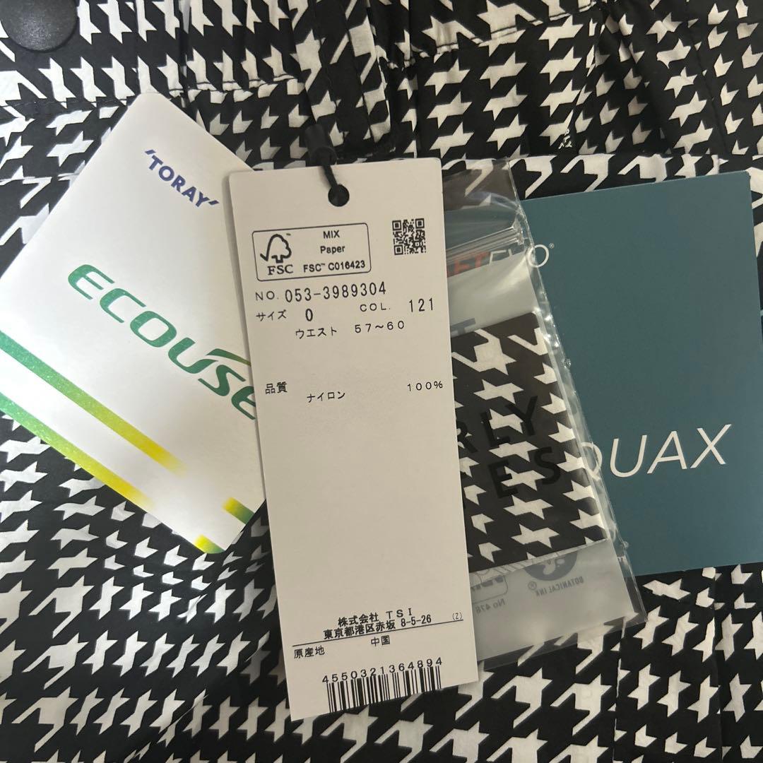 新品 パーリーゲイツ ストレッチ 千鳥柄 レインウェア 上下 セットアップ 0