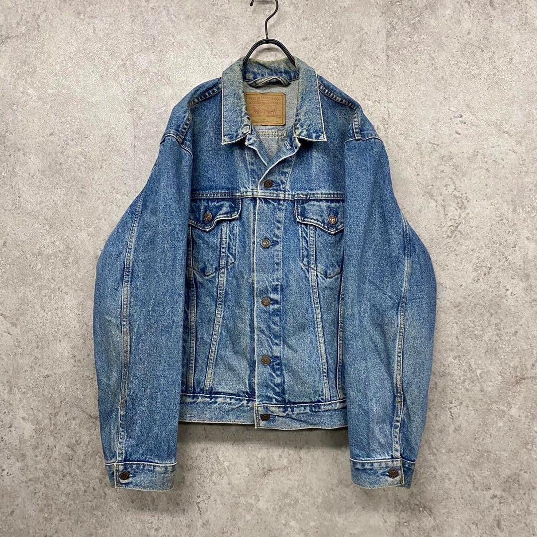 古着カナダ製90s◆リーバイス デニムジャケット インディゴブルー メンズL