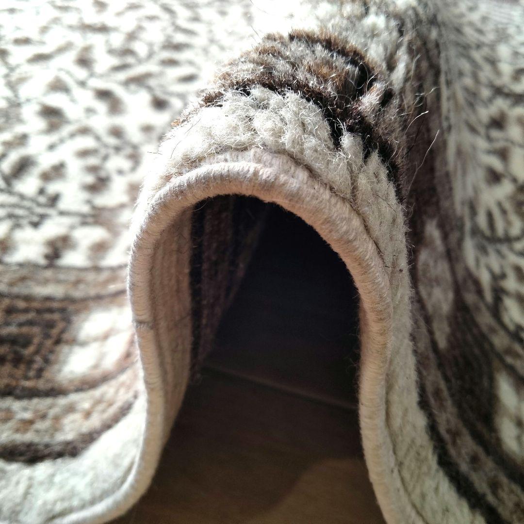 Y358 高級トルコ絨毯 カイセリ 手織 ウールxコットン 63×89cm - メルカリ