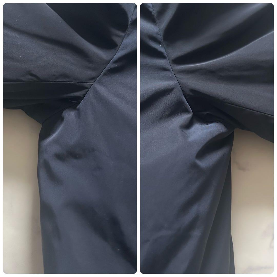 極美品 マッキントッシュ ダウン コート フーディ 比翼ボタン 38 M 紺色