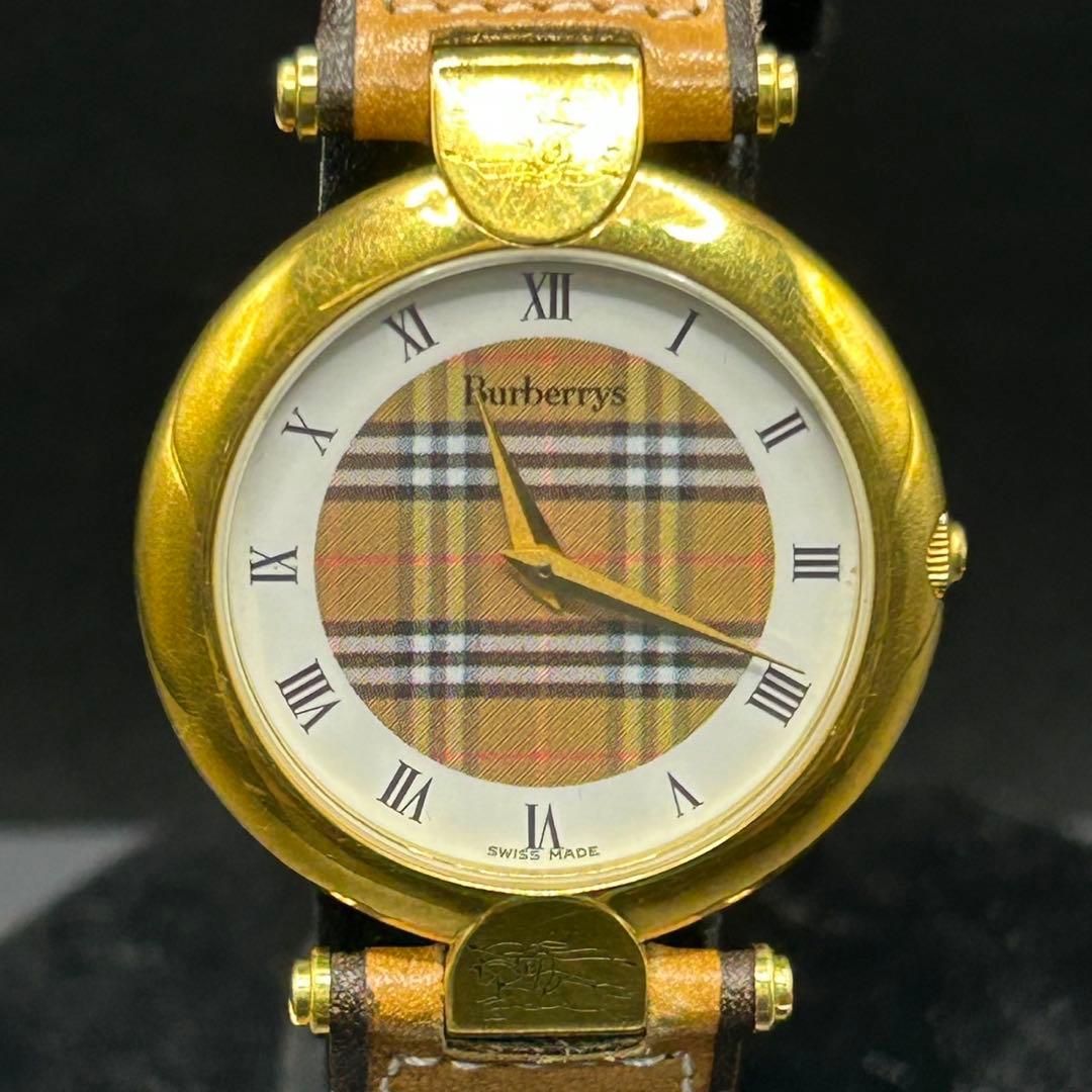 電池交換済 バーバリー 32mm レディース 腕時計 ノバチェック スイス製