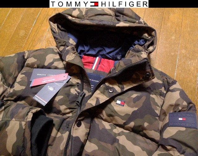 大きい】5L6L4XL5XL日本サイズ位トミーヒルフィガー迷彩ダウンジャケット