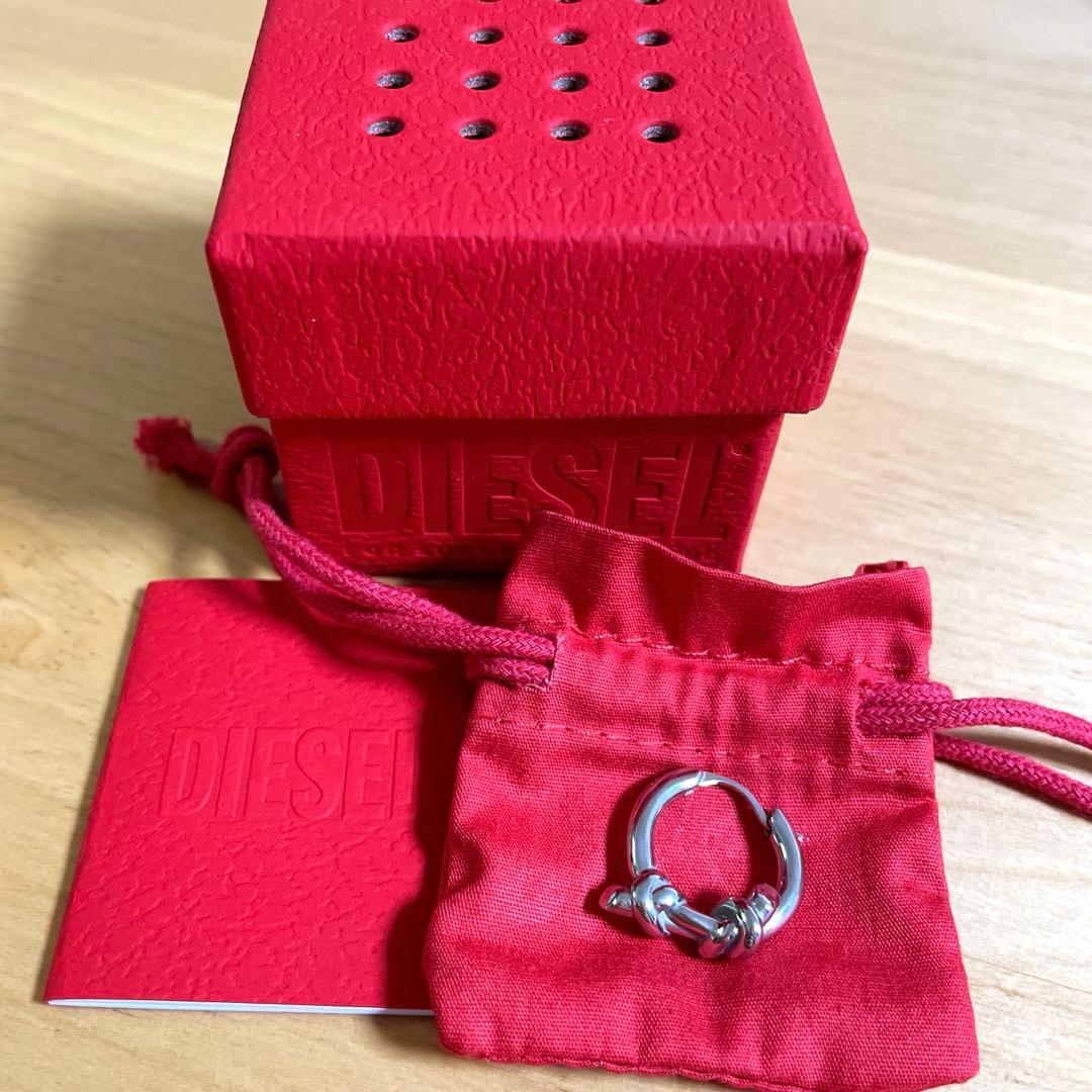 [希少] diesel シルバー フープピアス(片耳用) 正規品 新品未使用